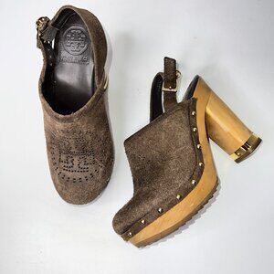 TORY Burch Brayden Slingback Platform Clogs 6.5
